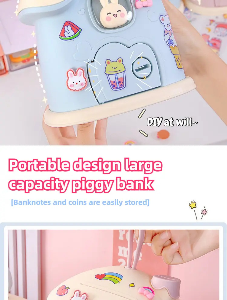 Product Introduction of Con Heo Nhà Nấm Hình Thỏ, Thiết Kế Hoạt Hình Cho Trẻ Em, Có Giá Trị Cao, Có Thể Lưu Trữ Và Tháo Rời, Dung Lượng Lớn, Thích Hợp Làm Con Heo Tiền, Hàng Mới Về 5