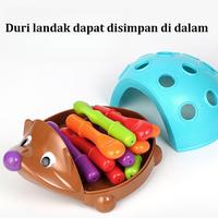 Gambar Mainan Sensorik Bayi Mainan Edukasi Landak Untuk Bayi Hedgehog Match Puzzle Plugin Latihan Sensori/Toys Baby Concentration Training Fine Motor and Sensory Early Educational Toys - Landak dari Vixplorn MALL Kab. Tangerang 4 Tokopedia