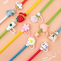 Gambar 【Apligod】Dustproof Silicone Straws Cover Creative Cute Silicone Environmental Protection Straw Plug Straw Baby Kids Water Cup Accessories COD - 6 dari Apligod Kota Bekasi 2 Tokopedia