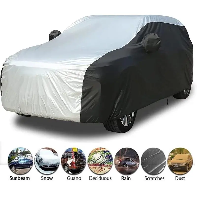 Car Cover, 1 Count Car Body Cover, Car Protective Cover, Car Exterior Accessories for Car Parking, Universal Car Cover for Outdoor Use 4