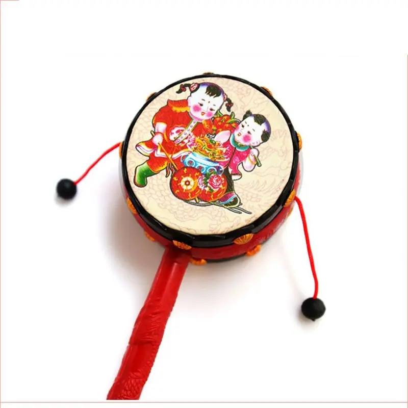 Trống Lục Lạc Quay, Phong Cách Truyền Thống, Đồ Chơi Trẻ Em, Tambourine, Đồ Chơi Vui Nhộn, Trống Khỉ, Thiết Kế Hoạt Hình, Làm Bằng Nhựa, Đồ Chơi Âm Nhạc Chuông Lục Lạc Cầm Tay 4