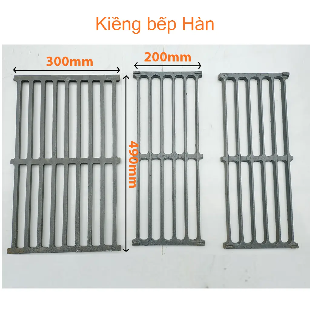 Kiềng bếp ga công nghiệp Hàn Quốc 490x300 - Gang đúc nguyên khối, chịu lực và chịu nhiệt cao