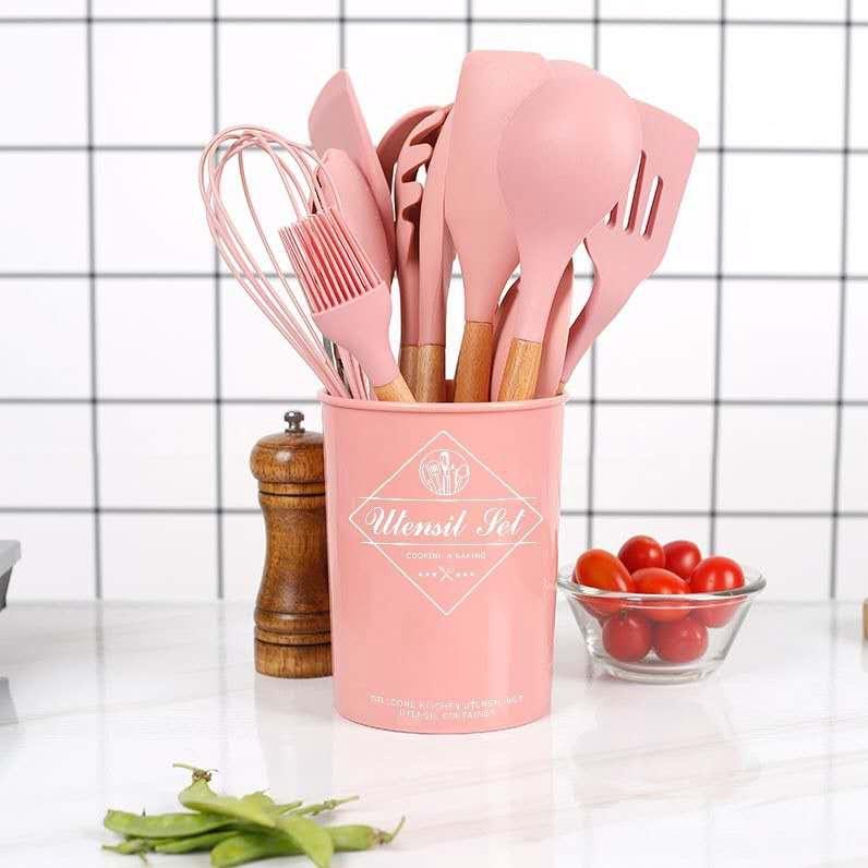 12Pcs Cooking Tools Kitchen Cookware Set Silicone Utensils Cooking ...