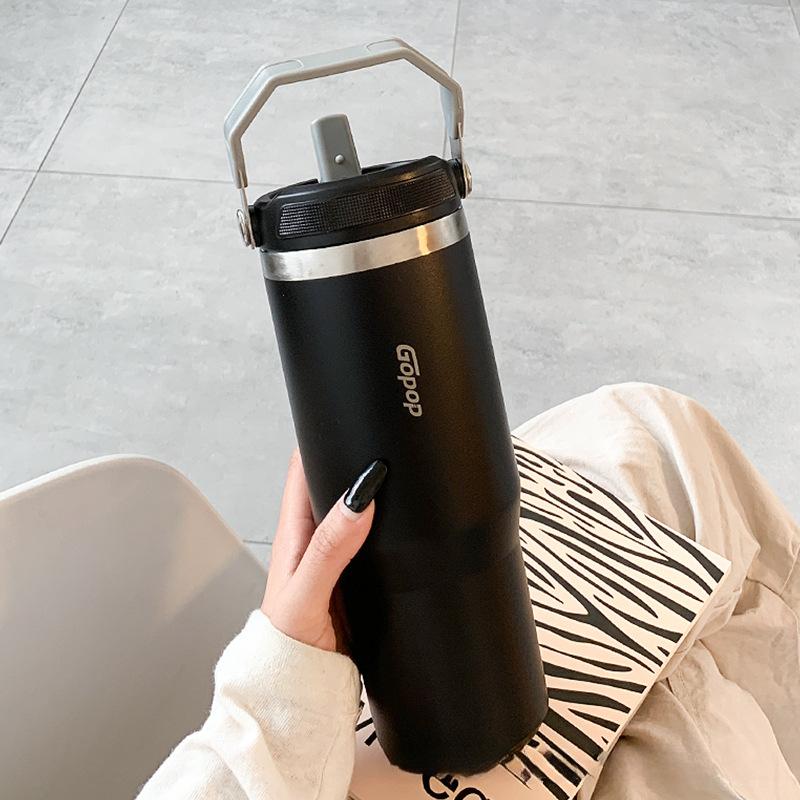 Product Introduction of Ice Cup 304 Stainless Steel Water Cup Good-looking Portable with Straw Car Mug Drinkware Flasks Tumbler Bottles Bottled Water Bottles Insulated Gradient Color Gradient Color Gradient Color Frosted Teapot Rechargeable Electric Protein Shaker Bottle 11