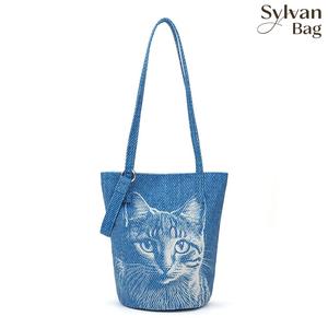 กระเป๋าผ้าแคนวาสแมว มาใหม่ กระเป๋าทรงถัง กระเป๋าสะพายข้างผู้หญิง กระเป๋าโท้ทยีนส์ อเนกประสงค์ มีหลายสไตล์ให้เลือก hand  bag shoulder  bag
