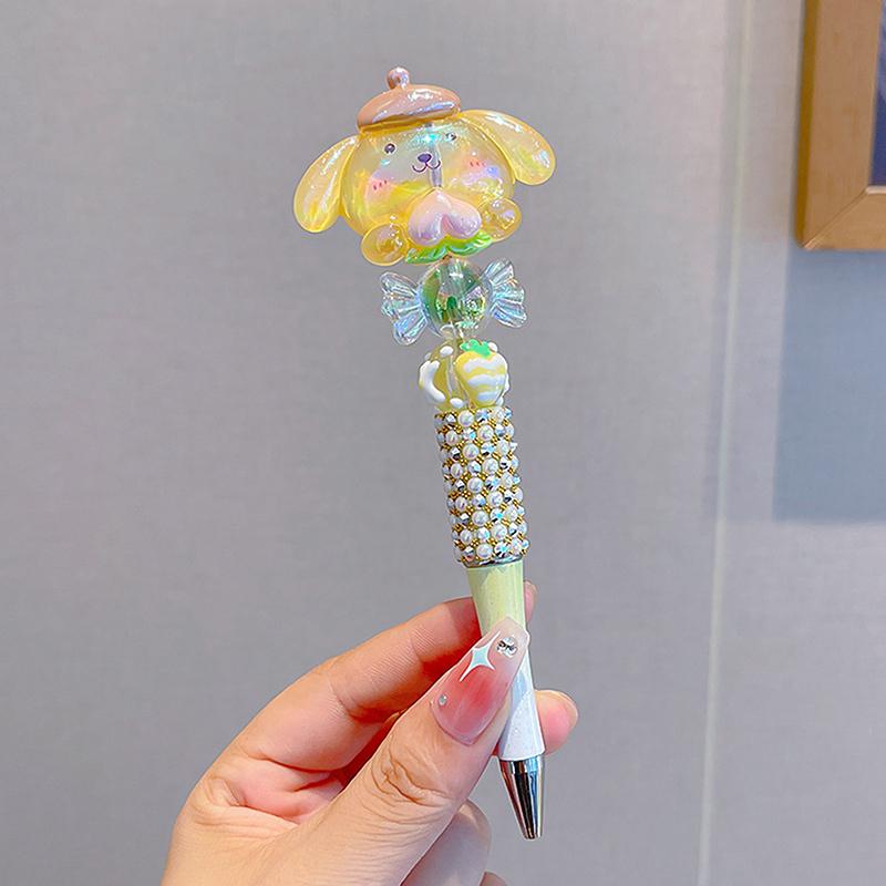 Product Introduction of Sanrio Bead String Pen Kawaii Hello Kitty Cinnamoroll Cute Cartoon DIY Pen Pompompurin Kuromi My Melody Stationery Birthday Gift 36