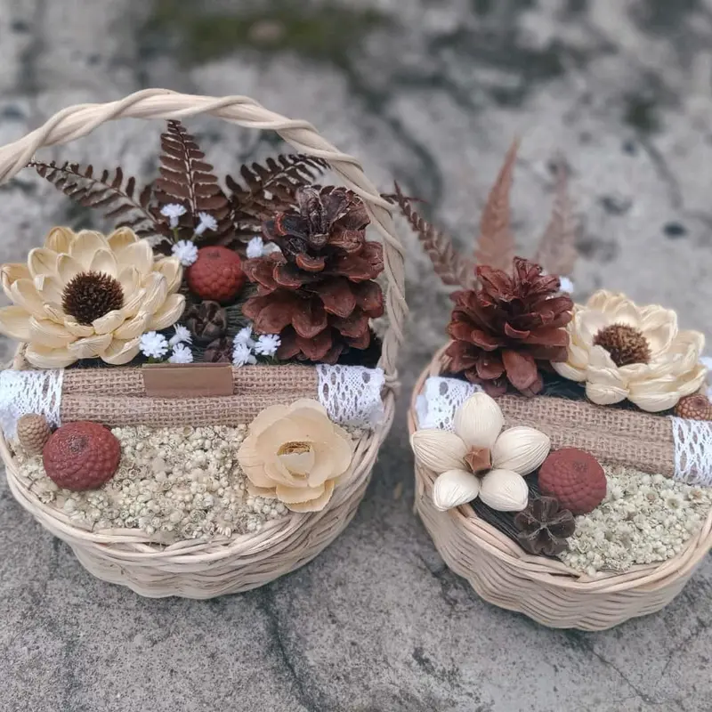 Tempat Cincin dari Rotan Dekorasi Pernikahan 1