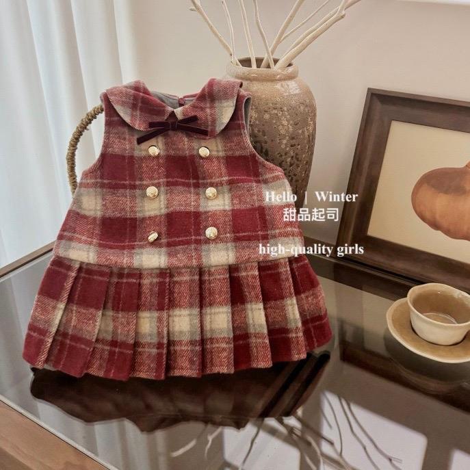 Hahakids02 Tặng áo Set váy dạ sang chảnh cho bé gái