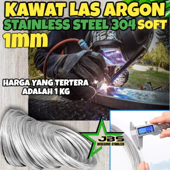 Kawat Las Argon stainless 304 Soft ( 1kg) - DIAMETER 1,5MM 2
