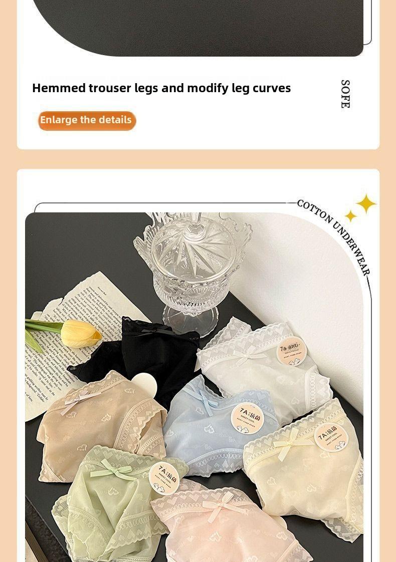 Product Introduction of Low Waist 7A Antibacterial Breathable Soft-lace underwear 11