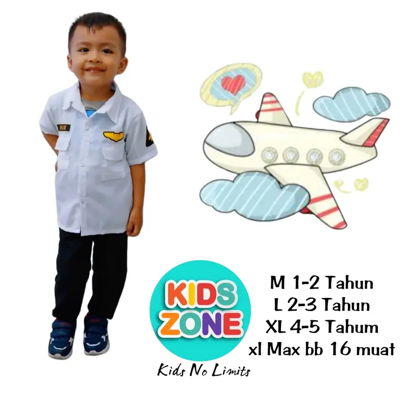BAJU PILOT ANAK/SERAGAM PILOT ANAK/BAJU PILOT ANAK LAKI LAKI 2