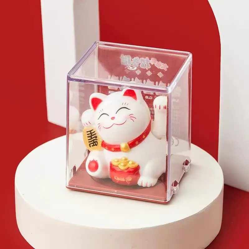 Mèo thần tài may mắn Mini vẫy tay dùng năng lượng mặt trời Nhật bản [Cocaf Decor Japan] 1