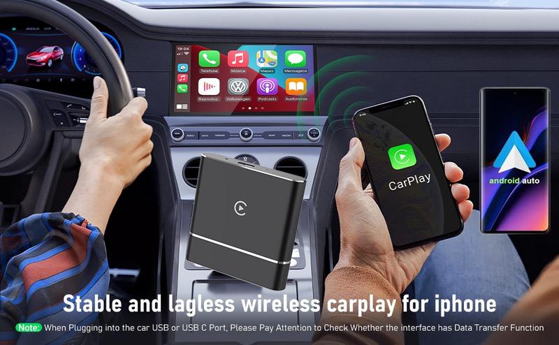 Product Introduction of Wireless CarPlay & Android Auto2in1 Wired to Wireless Vehicle Navigation Music and Phone Calls Video Accessories 11