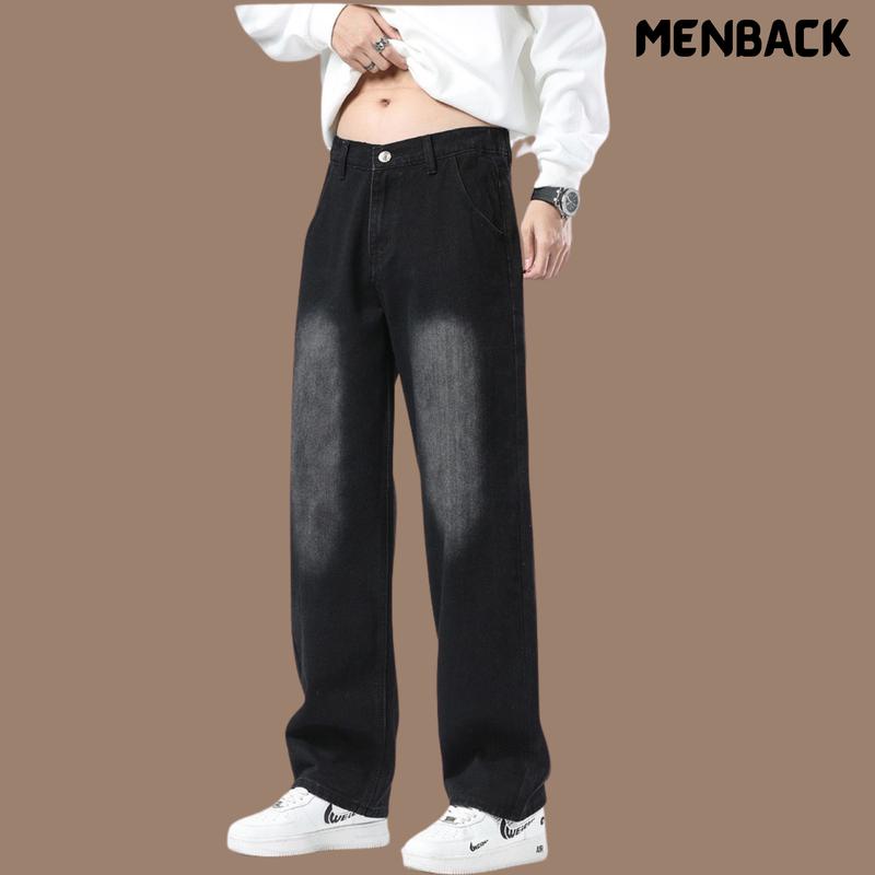 [ MENBACK ] - Quần Trơn, Quần Baggy Nam Nữ Bốn Màu Cho Anh Em Lựa chọn jean ống suông rộng trẻ trung năng động, Quần Jean ống rộng Menwear Menswear Pants Có Túi