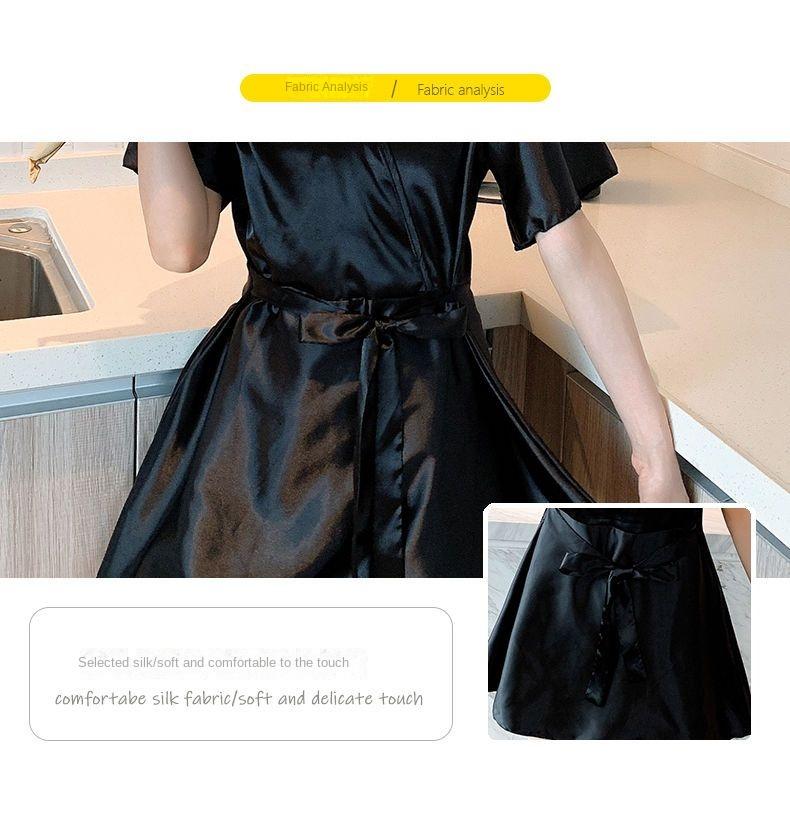 Product Introduction of Pajama women's summer short sleeved two-piece set, ice silk sweet Japanese style can be worn outside, spring and autumn home clothes, summer imitation silk Nightwear Womenswear Lingerie Loungewear Homewear Pjs Basic Minimalist 18