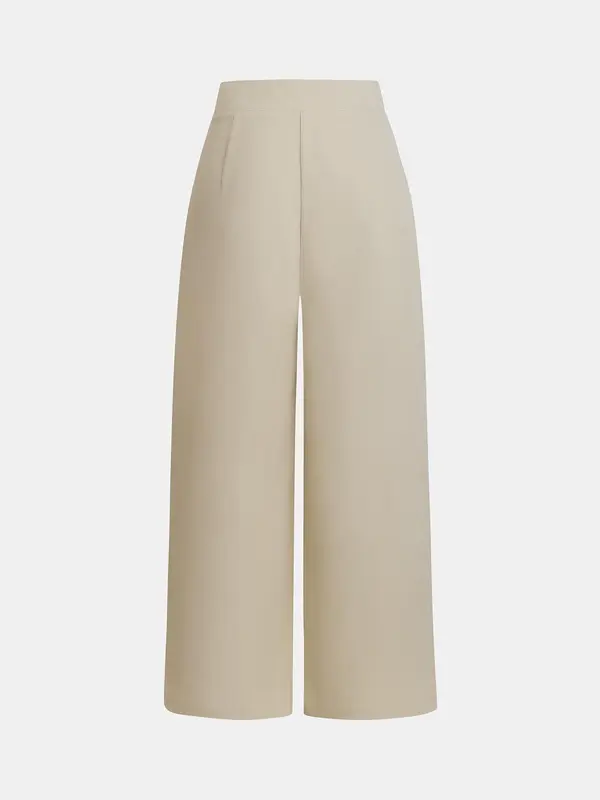 YOZY Women's Solid Plicated Tie Front Straight Leg Pants, Casual Comfy High Waist Trousers for Summer, Fashion Women's Bottoms for Daily Wear 1