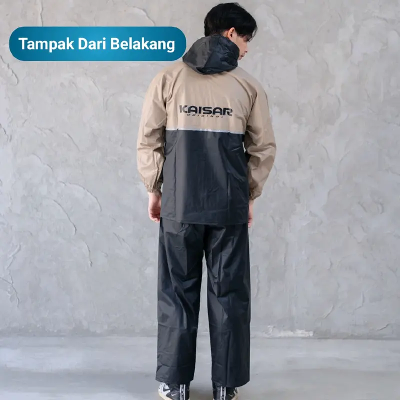 Jas Hujan Kaisar Full Press Sealing Pria Wanita Dewasa Terbaik Setelan Jaket Celana Anti Rembes 2