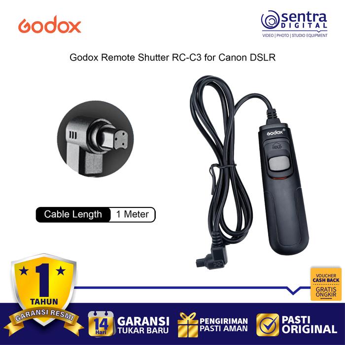 Gambar Godox Remote Shutter RC C3 for Canon DSLR 1D Mark IV 1DX 5D III 6D 7D dari Sentra Digital Kota Surabaya Tokopedia
