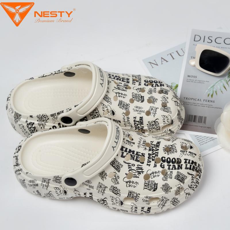 Dép Sục Nam Nữ NESTY Họa Tiết Chữ Thời Trang Cá Tính Chất Liệu Đế Eva Sục Nhựa Nhẹ Mềm Mại NE01-2 Đế Bằng Sandal sục  3