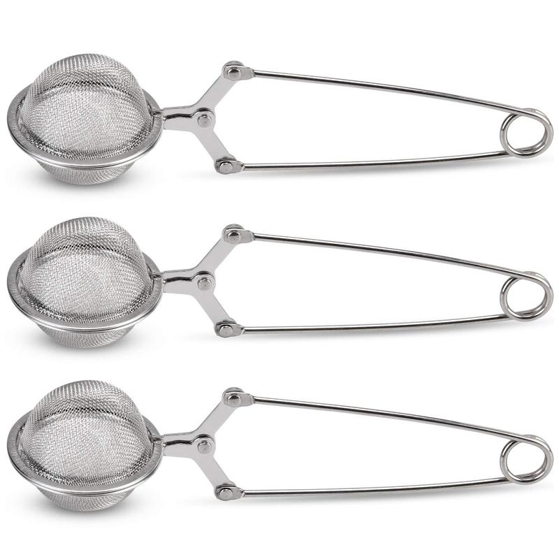 Product Introduction of Stainless Steel Tea Infuser with Handle, 3 Counts Tea Strainer, Tea Infuser Tool for Loose Leaf Tea, Tea Making Tool for Home Office Use 2