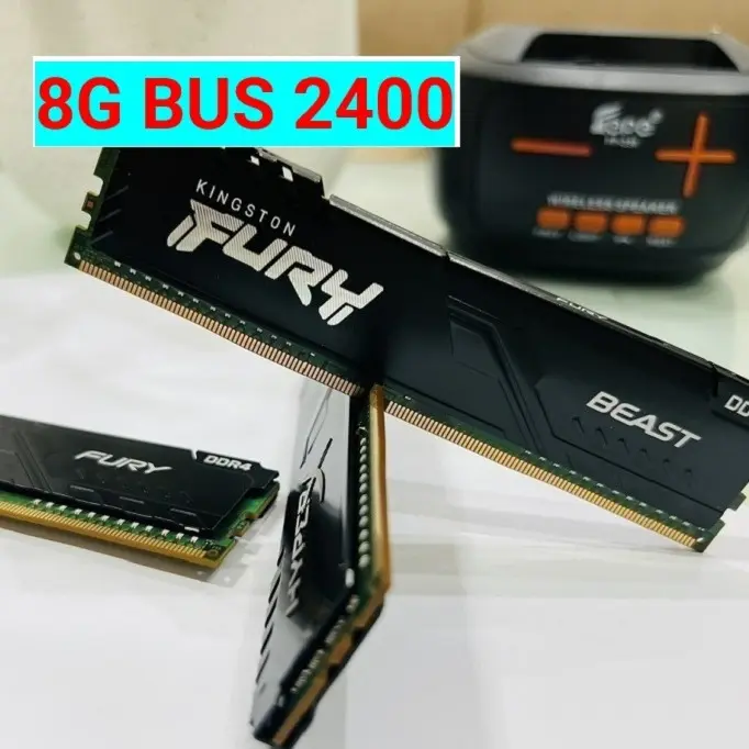 Ram PC 8GB 2400Mhz DDR4 Kingston Fury  Beast Tản Nhiệt Thép New - Bảo hành 3 năm 1 đổi 1 0