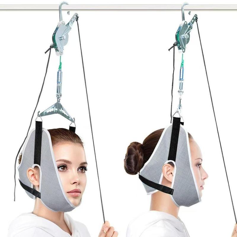 Product Introduction of Portable Door Anchor & Neck Stretcher Kit, 1 Set Adjustable Neck Stretcher Kit, Neck Muscle Relaxation Kit, Fitness Equipment for Home & Office Use 0