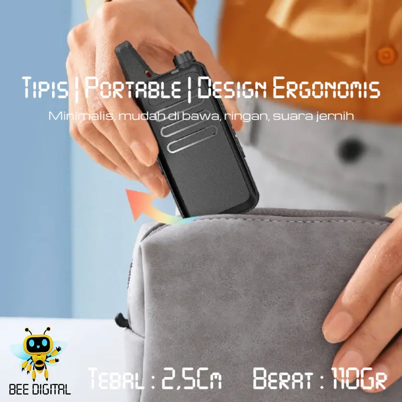 BEEDIGITAL COD HT T20 Walkie Talkie Handy UHF 2Pcs Unit Walky Talky Waterproof Portable With Charger 3