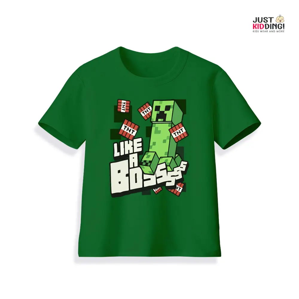 MINECRAFT TSHIRT CREEPER Like A Boss - Minecraft Shirt For Kids & Adult,Unisex Premium Quality