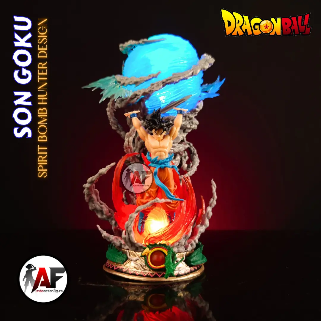 Statue Dragon Ball Goku Spirit Bomb Hunter Studio design recast LED