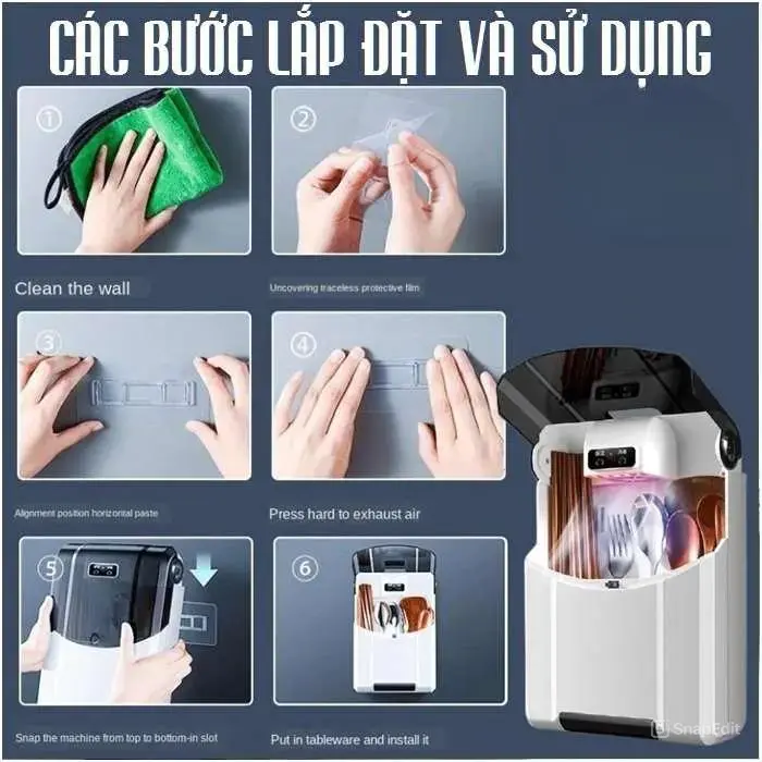 Máy Sấy Khô Đũa Thìa Khử Khuẩn Bằng Tia UV An Toàn Cho Gia Đình Chính Hãng 3
