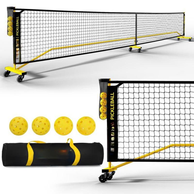 Trụ lưới di động Pickleball tập luyện, có bánh xe di chuyển, thiết kế nhỏ gọn. Trụ lưới pickleball kích thước tiêu chuẩn 670 x 71 x 91.5 cm thích hợp dùng trong nhà và ngoài trời Sport Nam simili pu bóng chuyền vợt pickleball selkirk vợ t