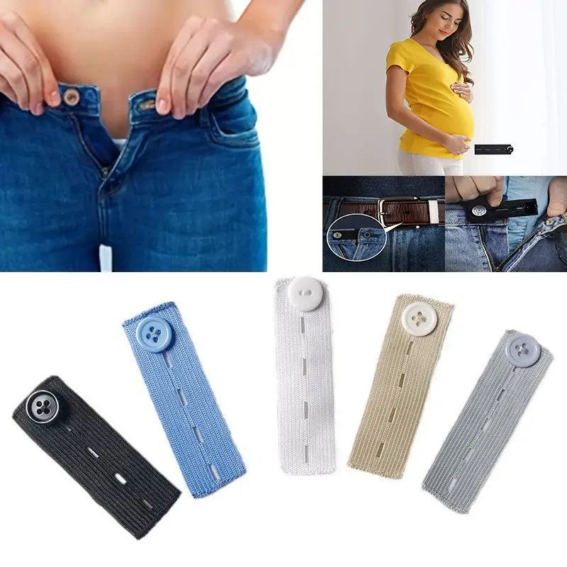 Elastoelastic Waist Extension Buckle Pregnant Women Fatty Men's Pants Adjustable Changed Pants extender