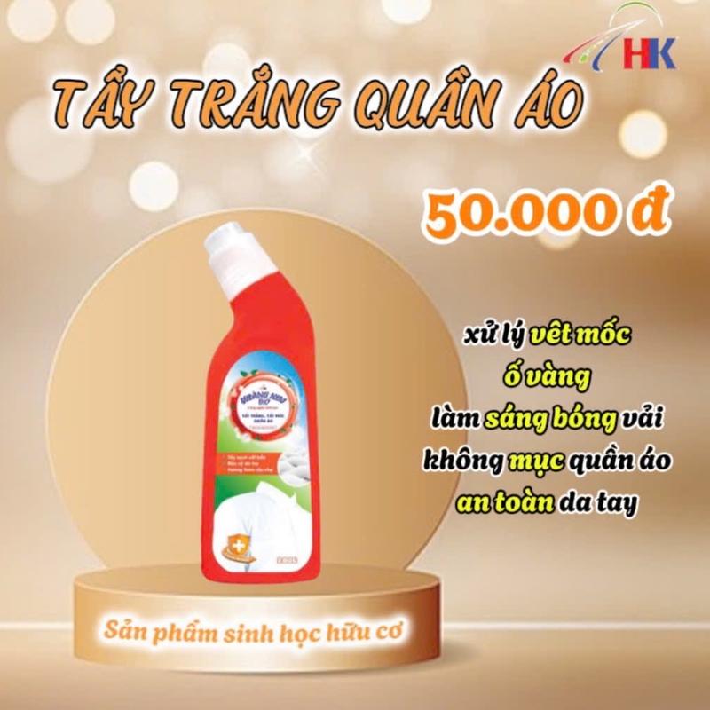 Tẩy trắng quần áo Hoàng Kimbio,sinh học hữu cơ an toàn 1