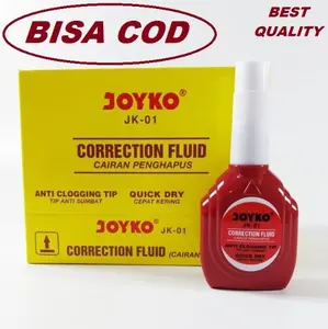 (12pcs) TIPEX CAIR JOYKO JK 01 - CORRECTION PEN JOYKO - KOREKSI PULPEN