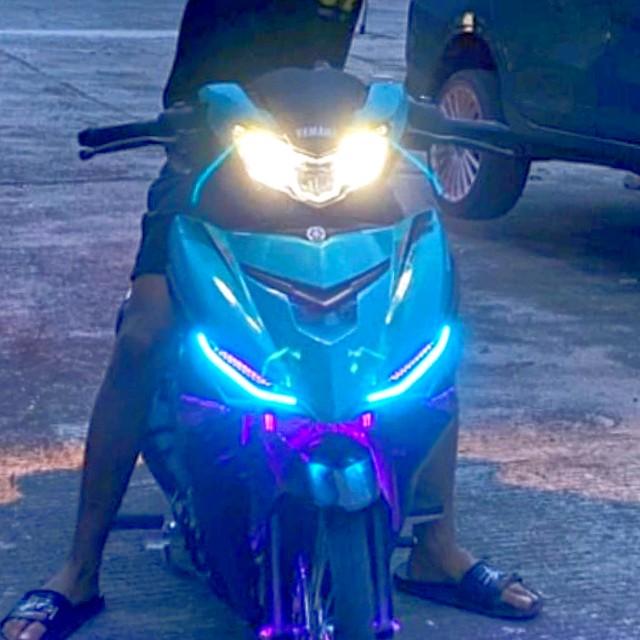 MATA GABAN MX KING 150 LED AUDI DRL Lampu Motor 9