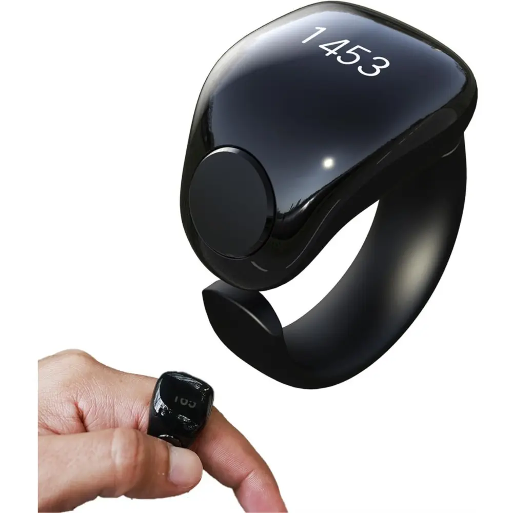 Gifts Adjustable Tasbih Counter Zikr Rings Waterproof APP Support Tasbih Zikr Smart Ring Muslims 3 Size(18/20/22mm) Digital Counter