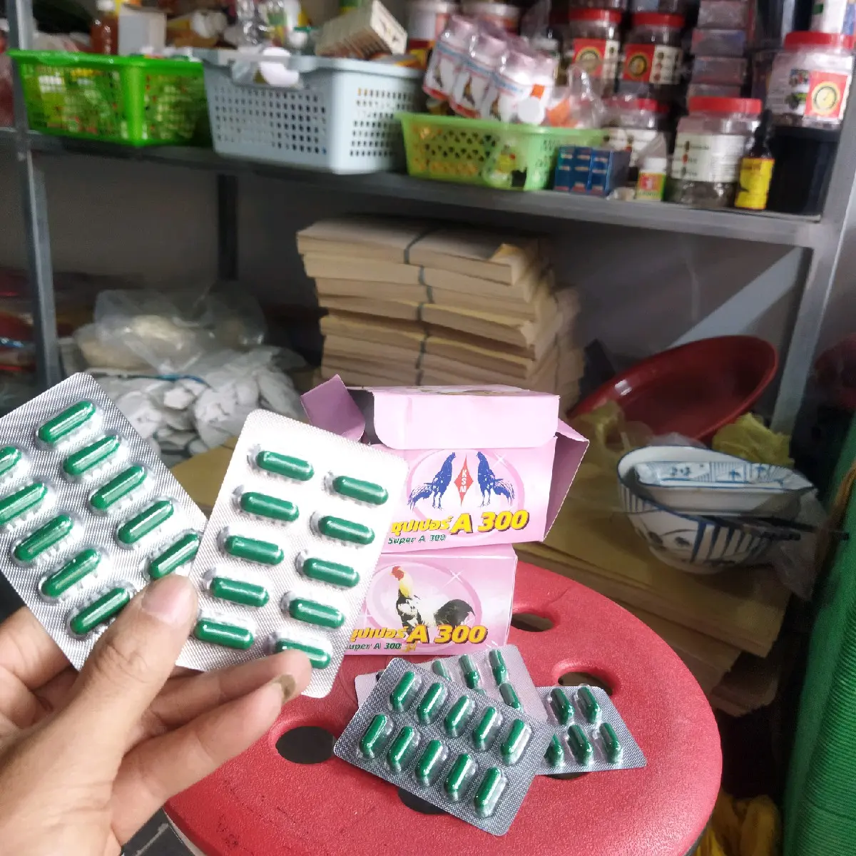 Tiêu sưng,Tiêu kén A300 cho gà đá, vỉ 10 viên