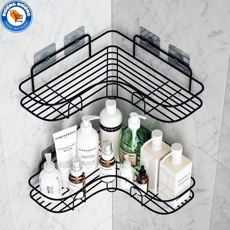 Kệ Góc Nhà Tắm Dán Tường - Kệ Tam Giác Nhà Bếp Dán Tường Siêu Dính Chịu Lực 10kg - Kệ Để Đồ Nhà Tắm Tặng Kèm Miếng Dán Kitchen phòng tắm đồ gia dụng kedung  chenbat kệ  ziczac foldable  bottle kệ  treo kệ  để