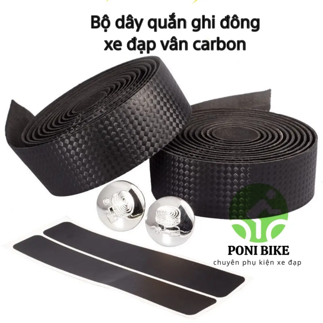 Dây quắn ghi đông xe đạp đua, xe đạp cuộc tay lái cong, fix gear. Vân Carbon (2 cuộn/bộ) Gắn Xe Đạp Đạp Xe Đạp Sport Cao Su
