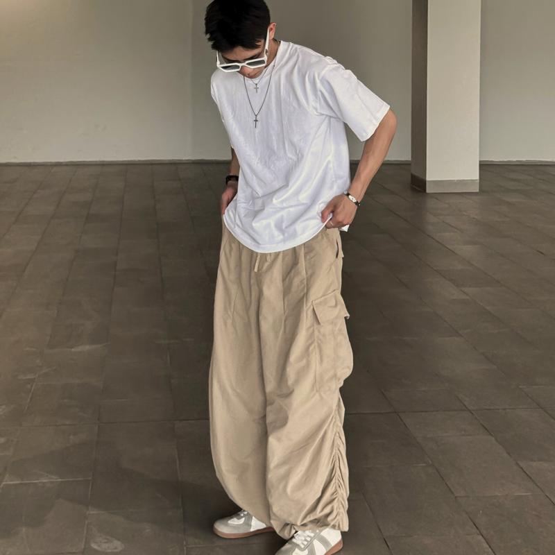 Quần Dù Túi Hộp Ống Rộng GODMOTHER Quần Dài Chất Vải Dù Form Rộng Phong Cách Unisex Nam Nữ Trẻ Trung Năng Động