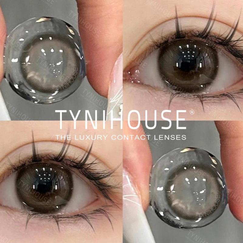 Kính Áp Tròng Lens Mắt Nâu Pink Tây Douyin LISA BROWN Giãn Nhẹ 14.2mm | Kèm khay