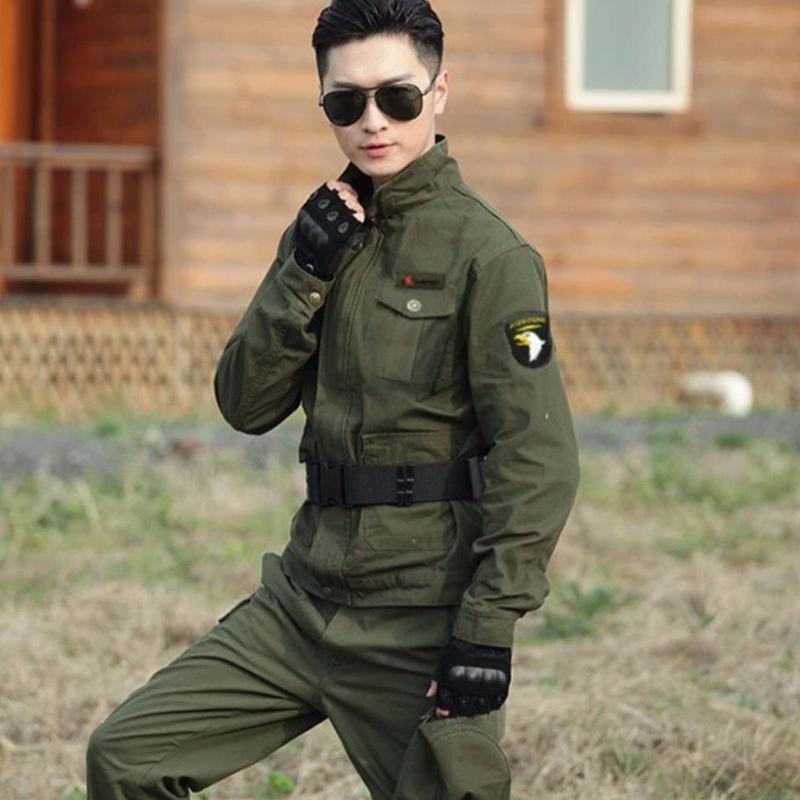 Bộ quần áo bảo hộ lao động cho nam và nữ, chất liệu cotton, giả sợi ủi, chống mài mòn, bảo vệ lao động, phù hợp cho công nhân hàn, công trường xây dựng, quần áo bảo hộ lao động công nhân cotton 1