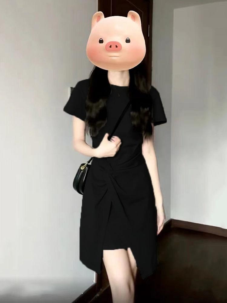 Product Introduction of Váy Corseted, Phong Cách Pháp, Xám Thanh Lịch, ngắn Tay, Cổ Tròn, Thiết Kế Đặc Biệt, Dành Cho Nữ, Mùa Hè 2024 Hàng Mới Về, Tiệc Trà, Váy Women Dress 15