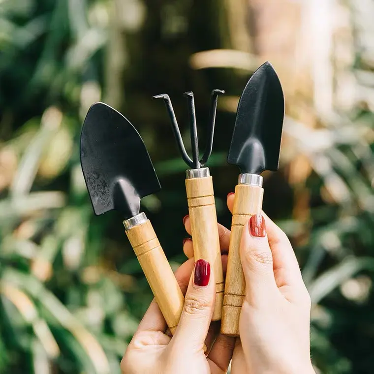 Combo Bộ 3 Món Xẻng Làm Vườn Hoa, Bộ Dụng Cụ Làm Vườn Dài 17cm