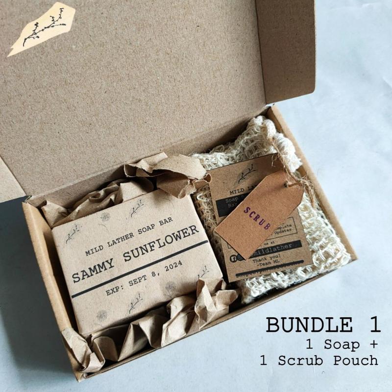 Bundles of Soap Bar with scrub pouch by mild lather - TikTok Shop ...
