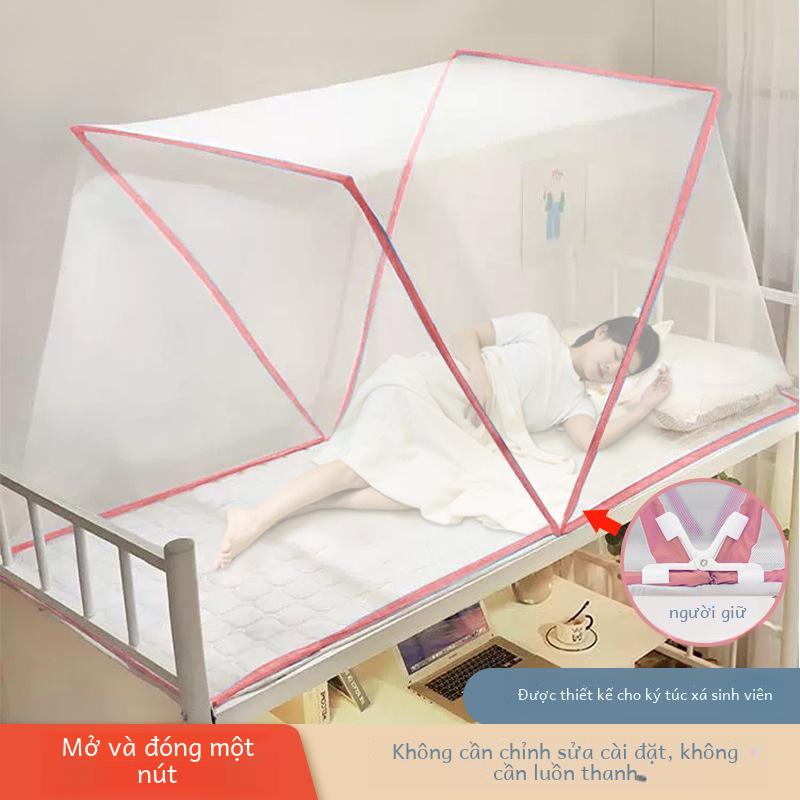 Folding Mosquito Net Miễn phí Cài đặt Tiện lợi Nhà ở Sinh viên Ký túc xá Mosquito Net Đối với trẻ em Người lớn Tiện lợi Single Double 4