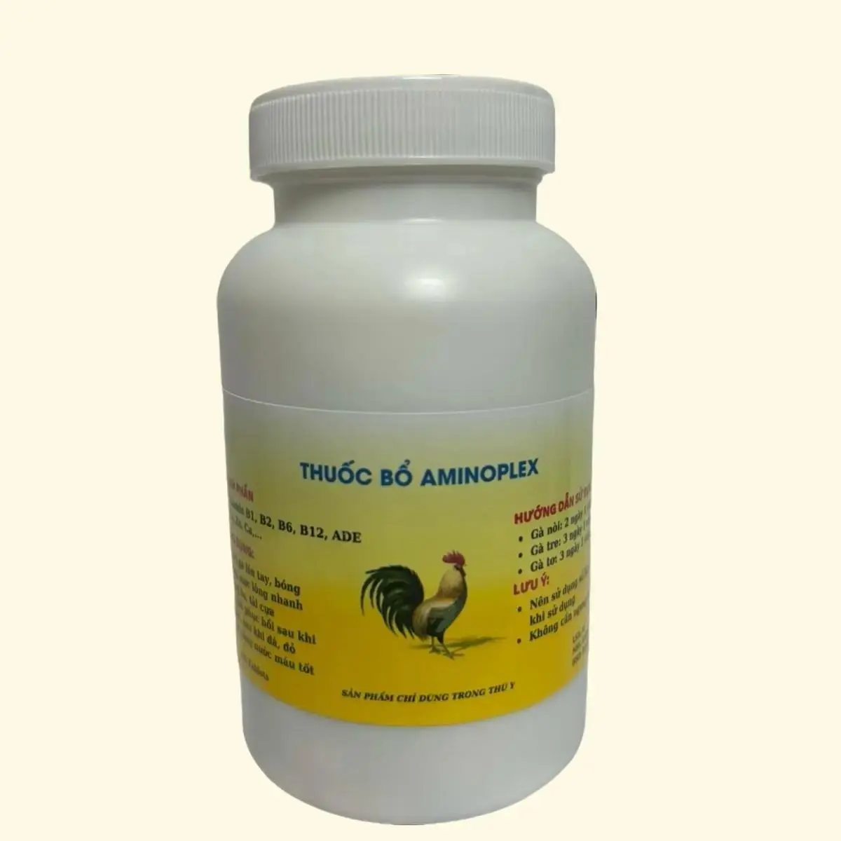 Viên uống Aminoplex dùng cho gà tăng nước máu, nở cơ, lên tay tốt, tăng bo, thay lông, nuôi gà tơ và nuôi đá, gà đòn