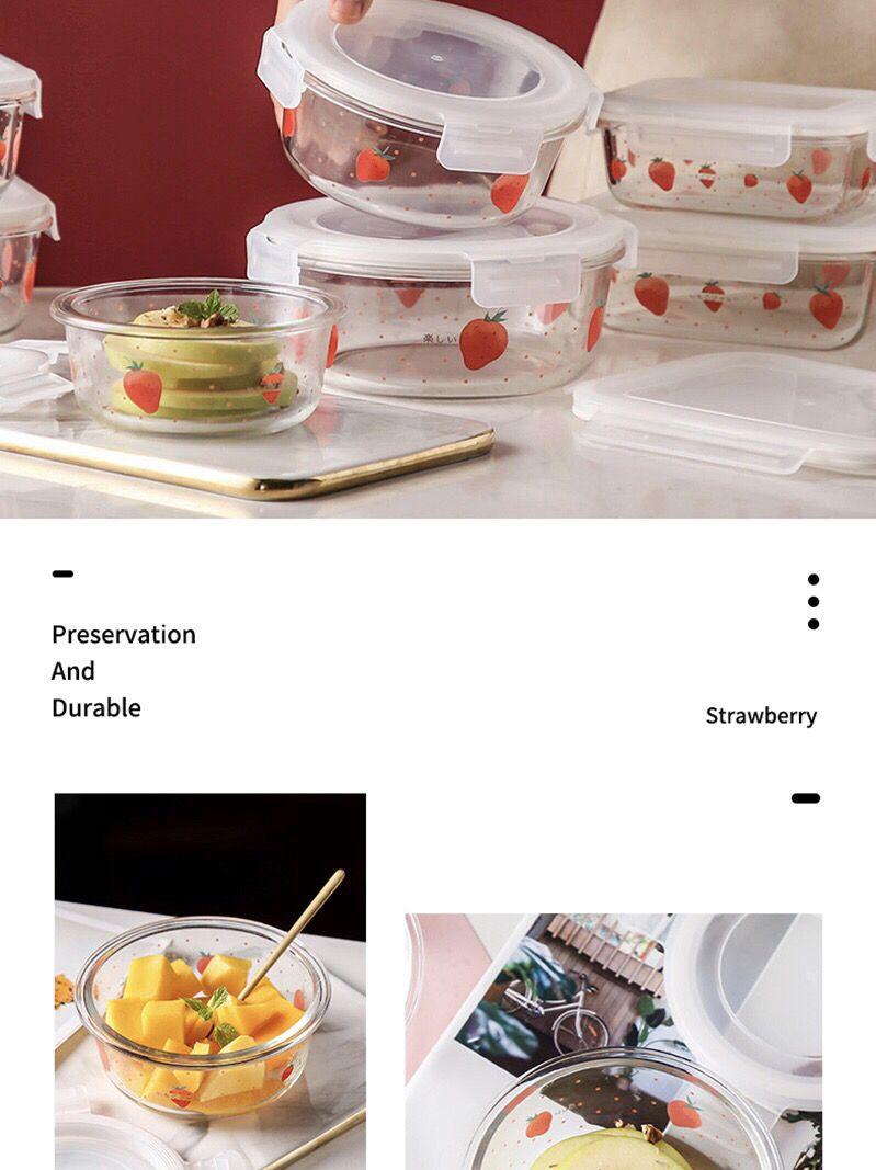 Product Introduction of Insulated Glass Bowl Heat Resistant Microwave Oven Safe Glass Lunch Box Glass Food Storage Box Lunch Box with Lid for Office Workers 20