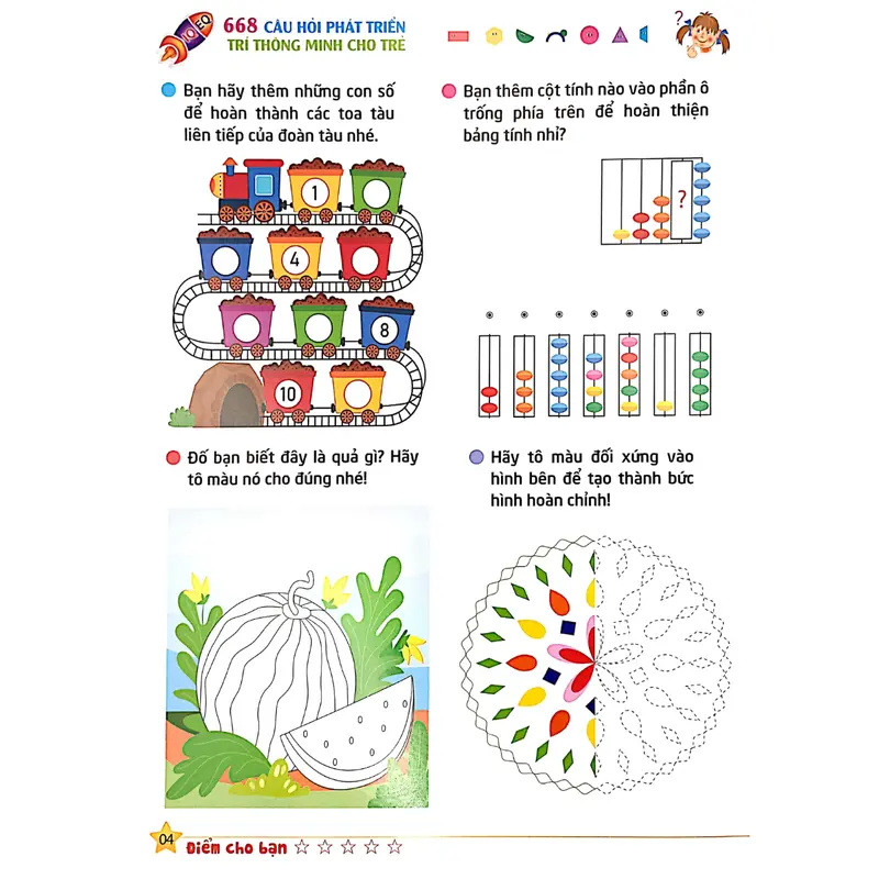 Sách Thiếu Nhi - 668 Câu Hỏi Phát Triển Trí Thông Minh Cho Trẻ - Tập 5 - VT - Newshop 3