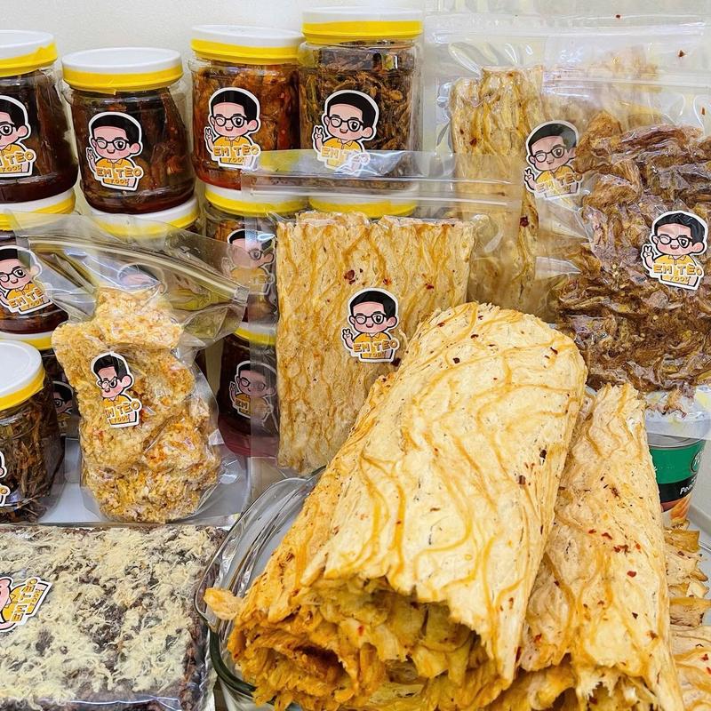 Mực Cán Tẩm Vị Size Premium 200Gr - Em Tèo Food - Món Ăn Vặt Siêu Ngon - Snack